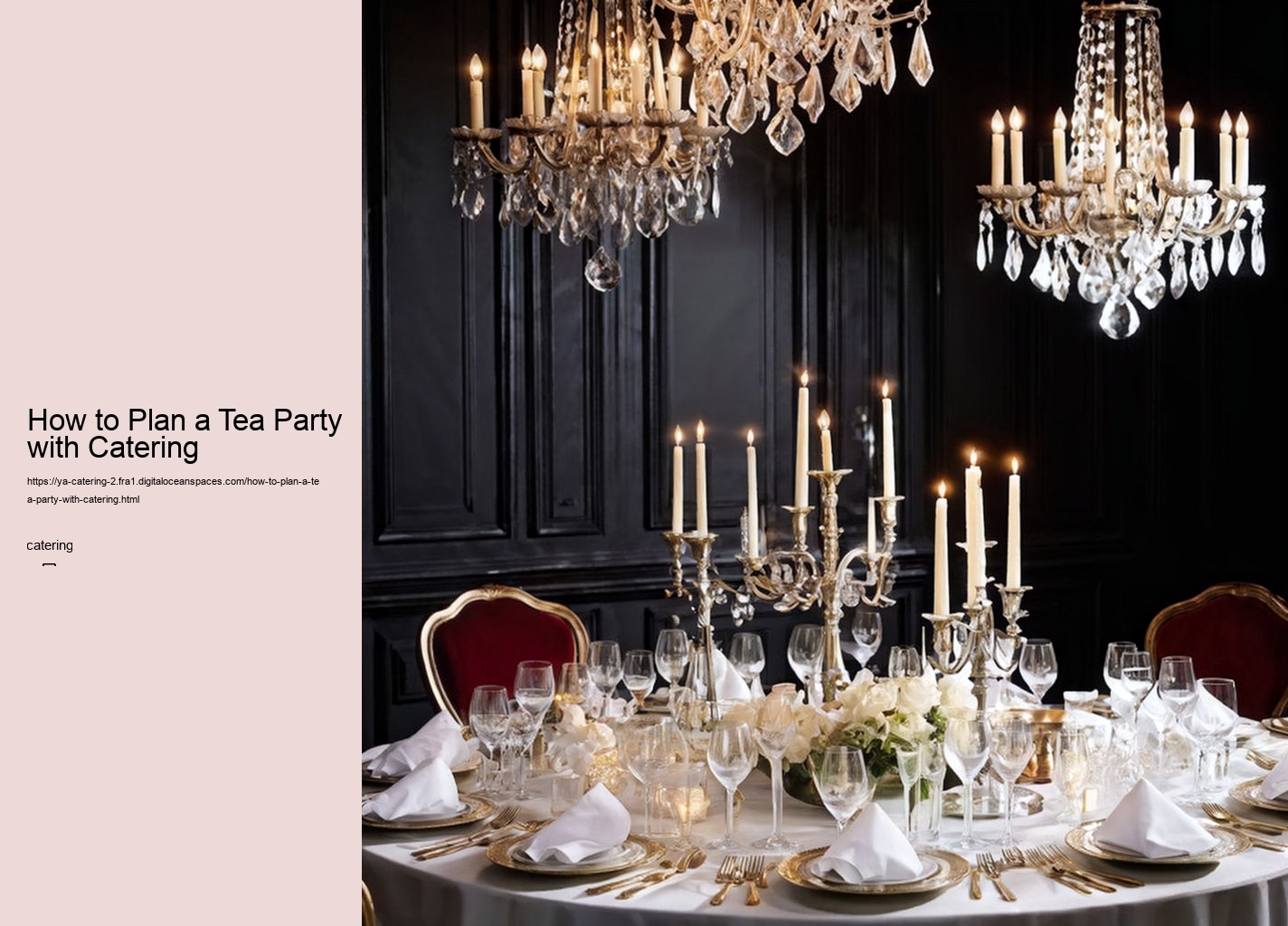 How to Plan a Tea Party with Catering